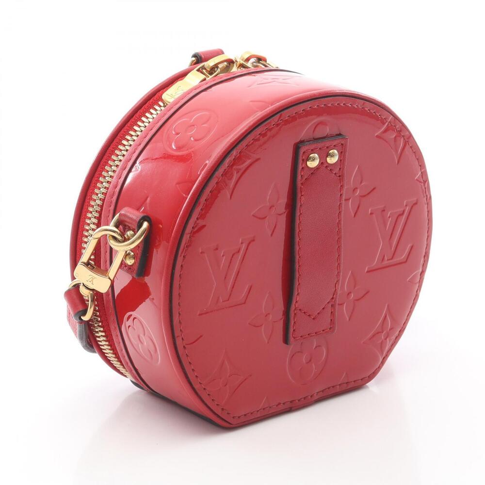 Louis Vuitton Boite Chapeau Shoulder Bag Leather Vernis Red